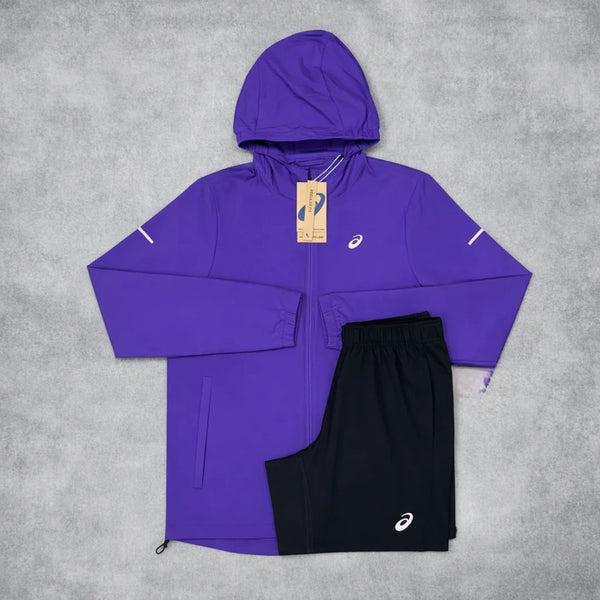 Asics Core Windrunner Set Purple & Black